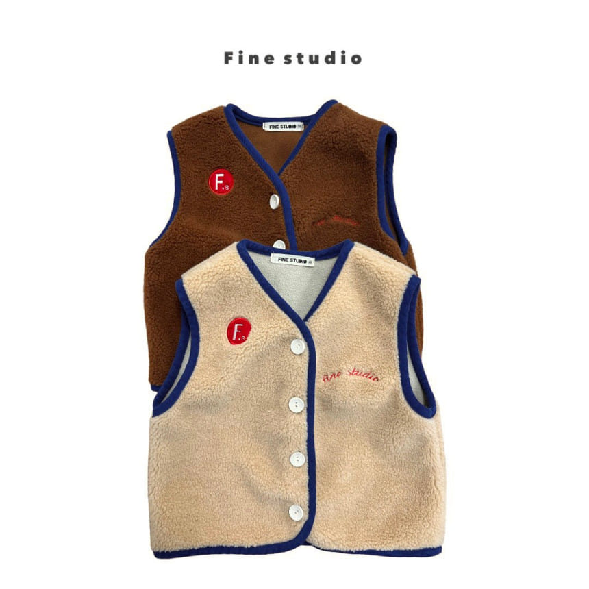 Fine-Studio - Korean Children Fashion - #fashionkids - Cushy Fluffy Vest - 3