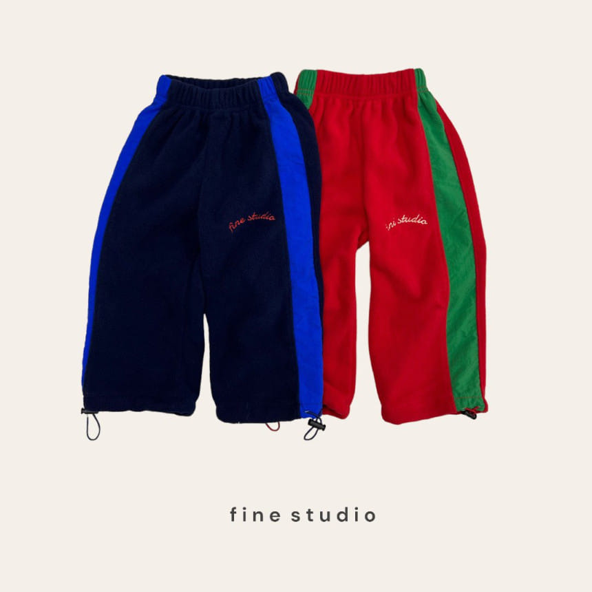 Fine-Studio - Korean Children Fashion - #kidzfashiontrend - Fleece Color Pants - 3