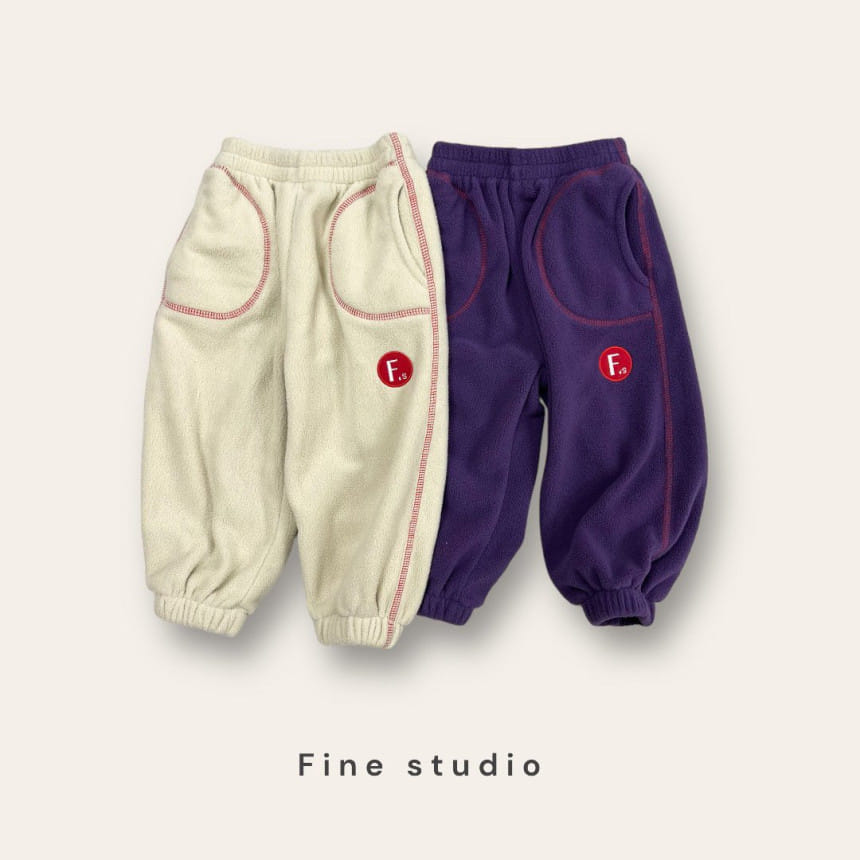 Fine-Studio - Korean Children Fashion - #magicofchildhood - Fleece Jogger Pants - 3