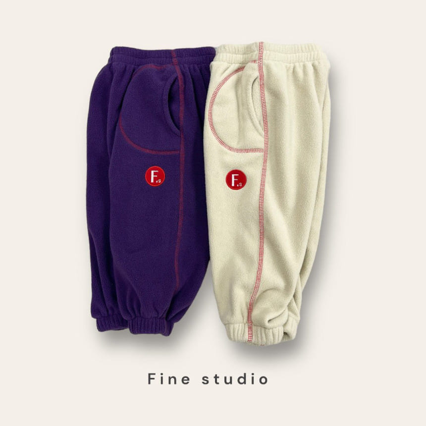 Fine-Studio - Korean Children Fashion - #magicofchildhood - Fleece Jogger Pants - 4