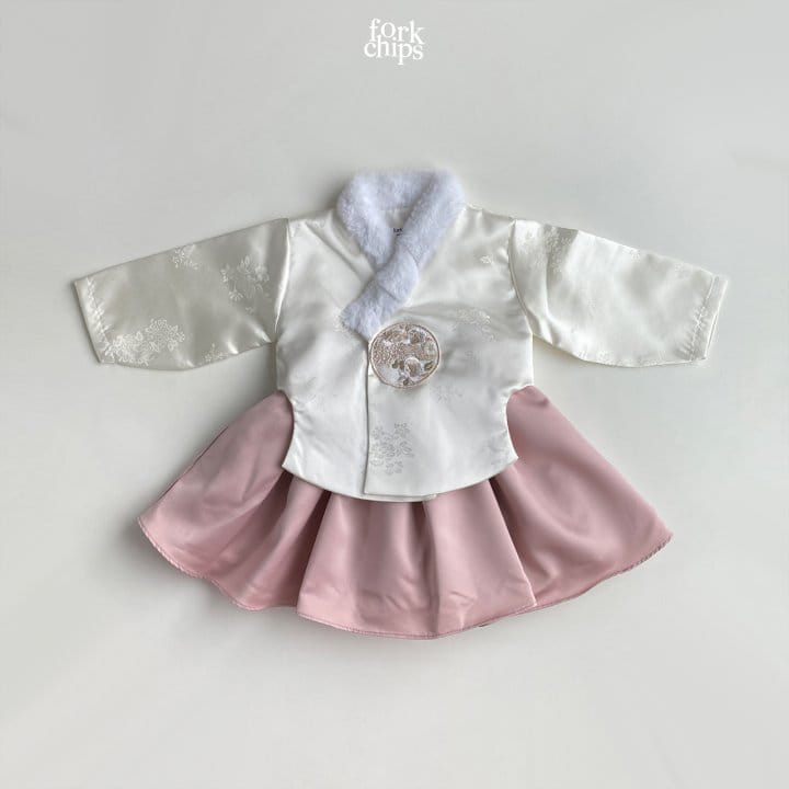 Fork Chips - Korean Baby Fashion - #babyclothing - New Year's Dress Girl Hanbok - 2