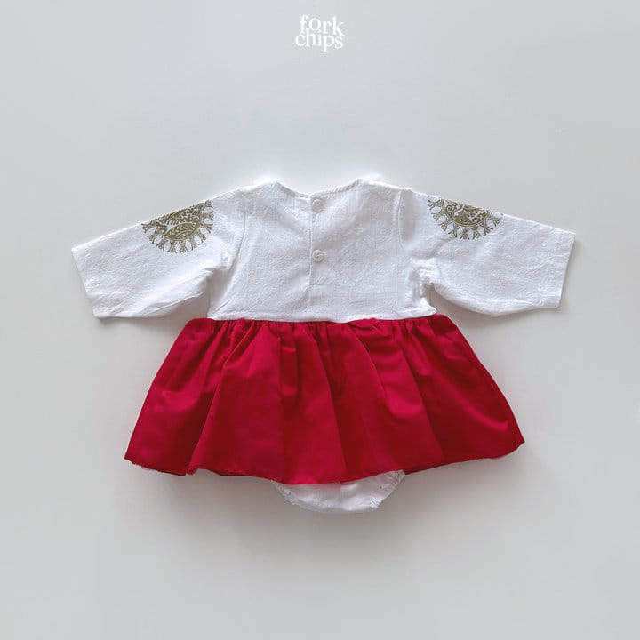 Fork Chips - Korean Baby Fashion - #babylifestyle - Yeonji Gonji Girl Hanbok - 4