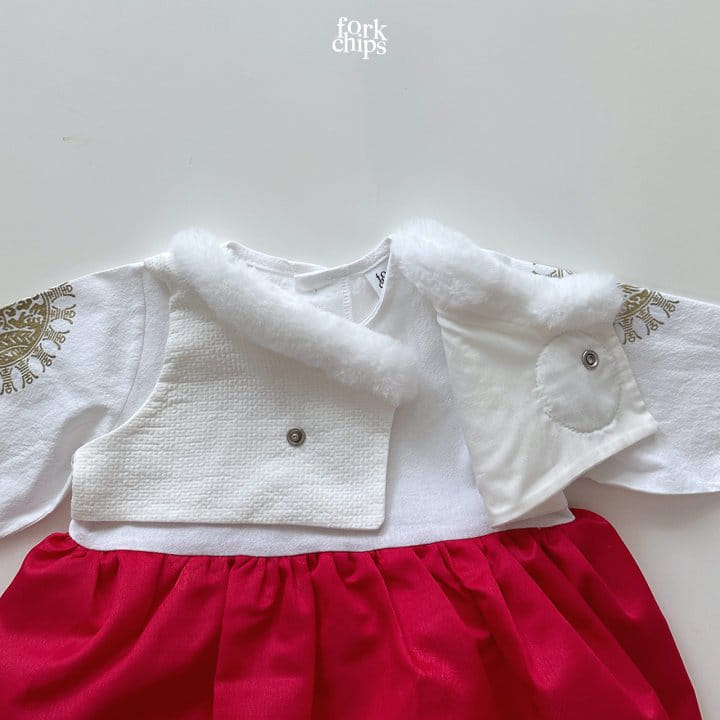 Fork Chips - Korean Baby Fashion - #babyoutfit - Yeonji Gonji Girl Hanbok - 6