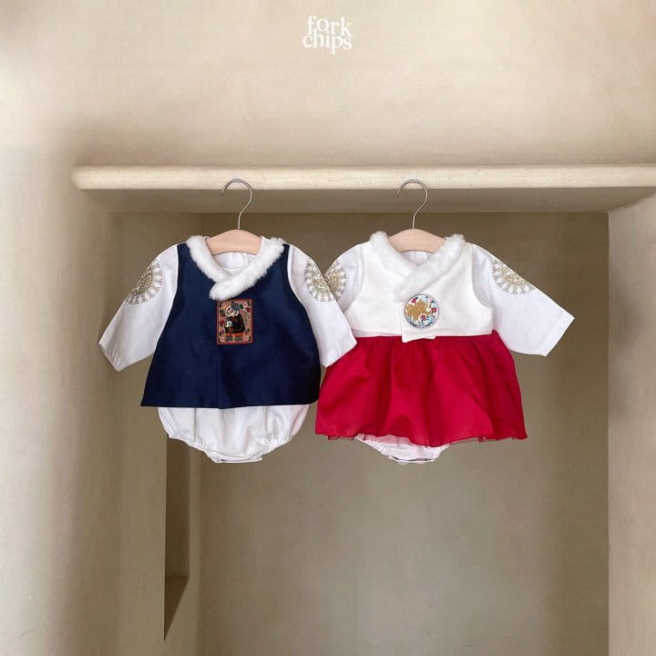 Fork Chips - Korean Baby Fashion - #onlinebabyshop - Yeonji Gonji Girl Hanbok - 10