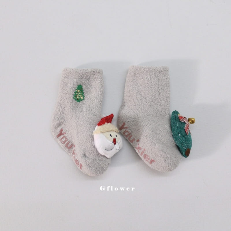 G Flower - Korean Baby Fashion - #babyboutiqueclothing - Baby Christmas Socks  - 8