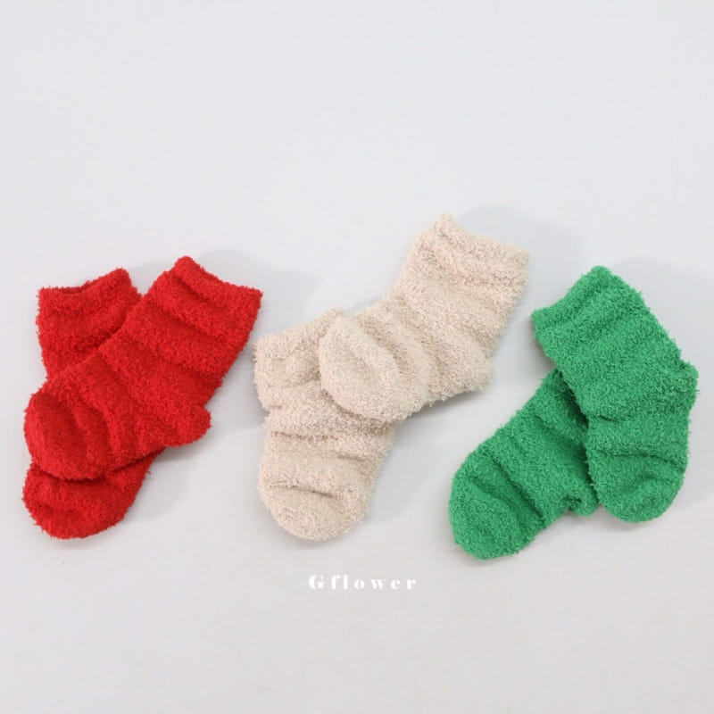 G Flower - Korean Baby Fashion - #babylifestyle - Sleep Christmas Pink Socks Set - 2