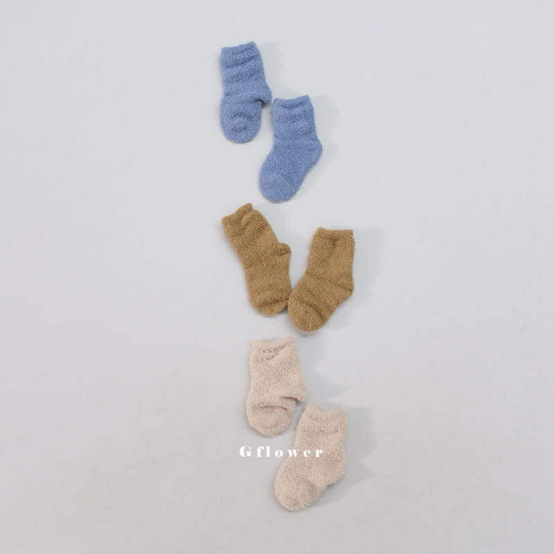 G Flower - Korean Baby Fashion - #babyootd - Brown Socks Set