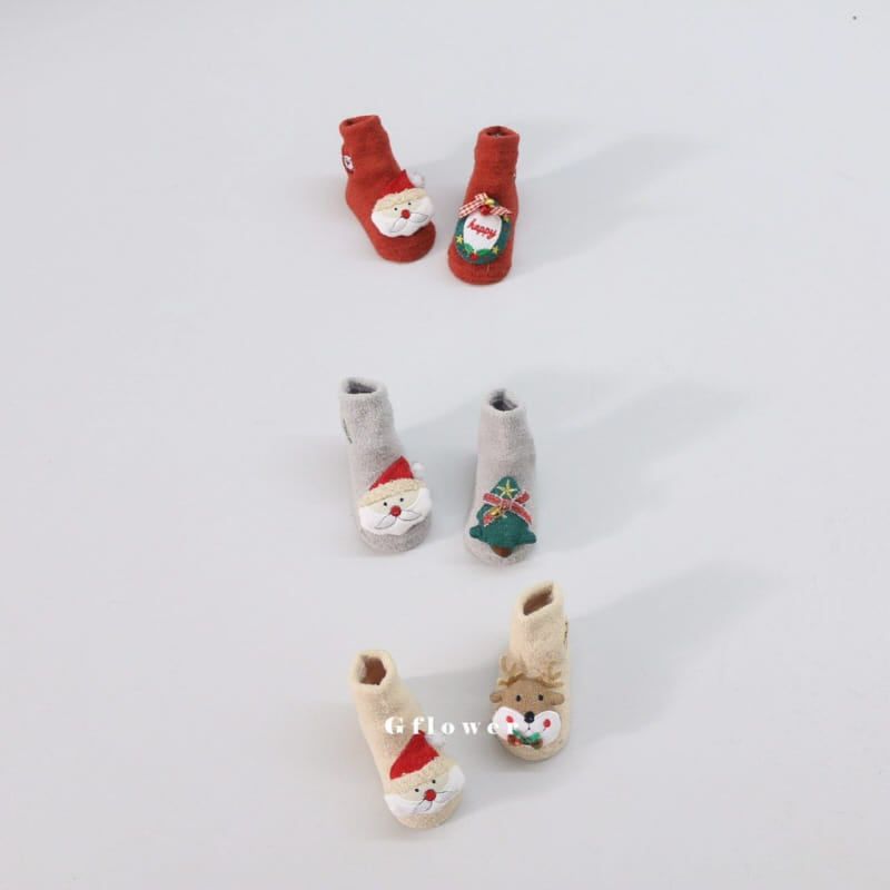 G Flower - Korean Baby Fashion - #babywear - Baby Christmas Socks  - 3