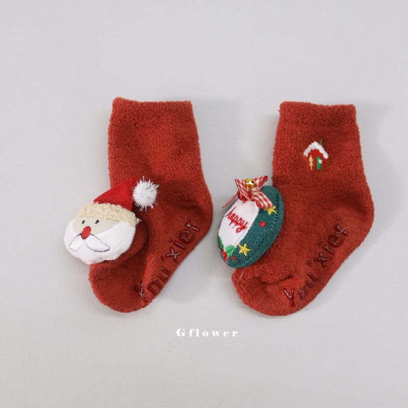 G Flower - Korean Baby Fashion - #babywear - Baby Christmas Socks  - 4