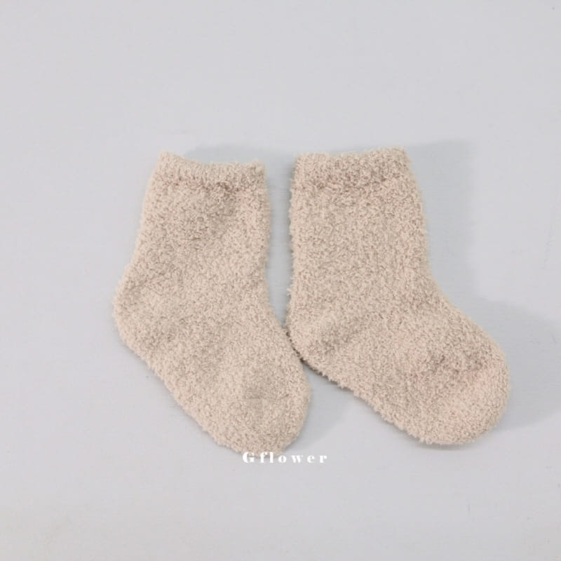 G Flower - Korean Baby Fashion - #onlinebabyshop - Brown Socks Set - 6
