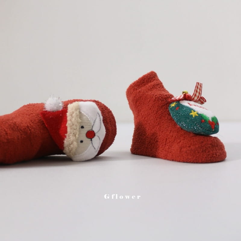 G Flower - Korean Baby Fashion - #onlinebabyshop - Baby Christmas Socks  - 5