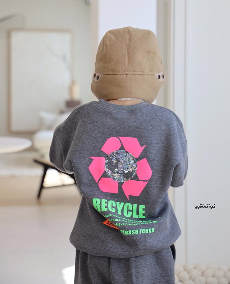 Ggomenge - Korean Children Fashion - #Kfashion4kids - Adult Recycle Fleece Top Bottom Set - 9
