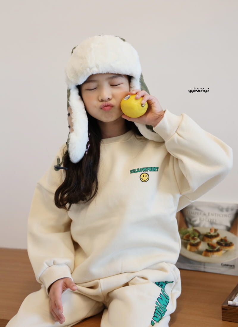 Ggomenge - Korean Children Fashion - #childrensboutique - Yellow Point Top Bottom Set - 4
