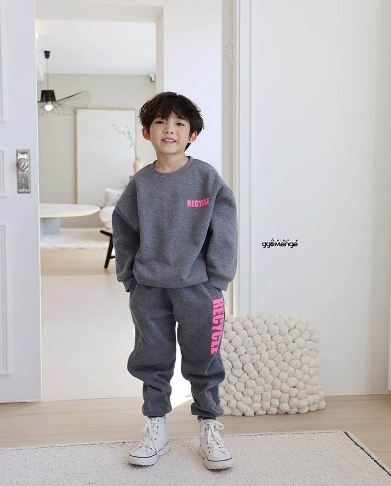 Ggomenge - Korean Children Fashion - #designkidswear - Recycle Fleece Top Bottom Set - 2