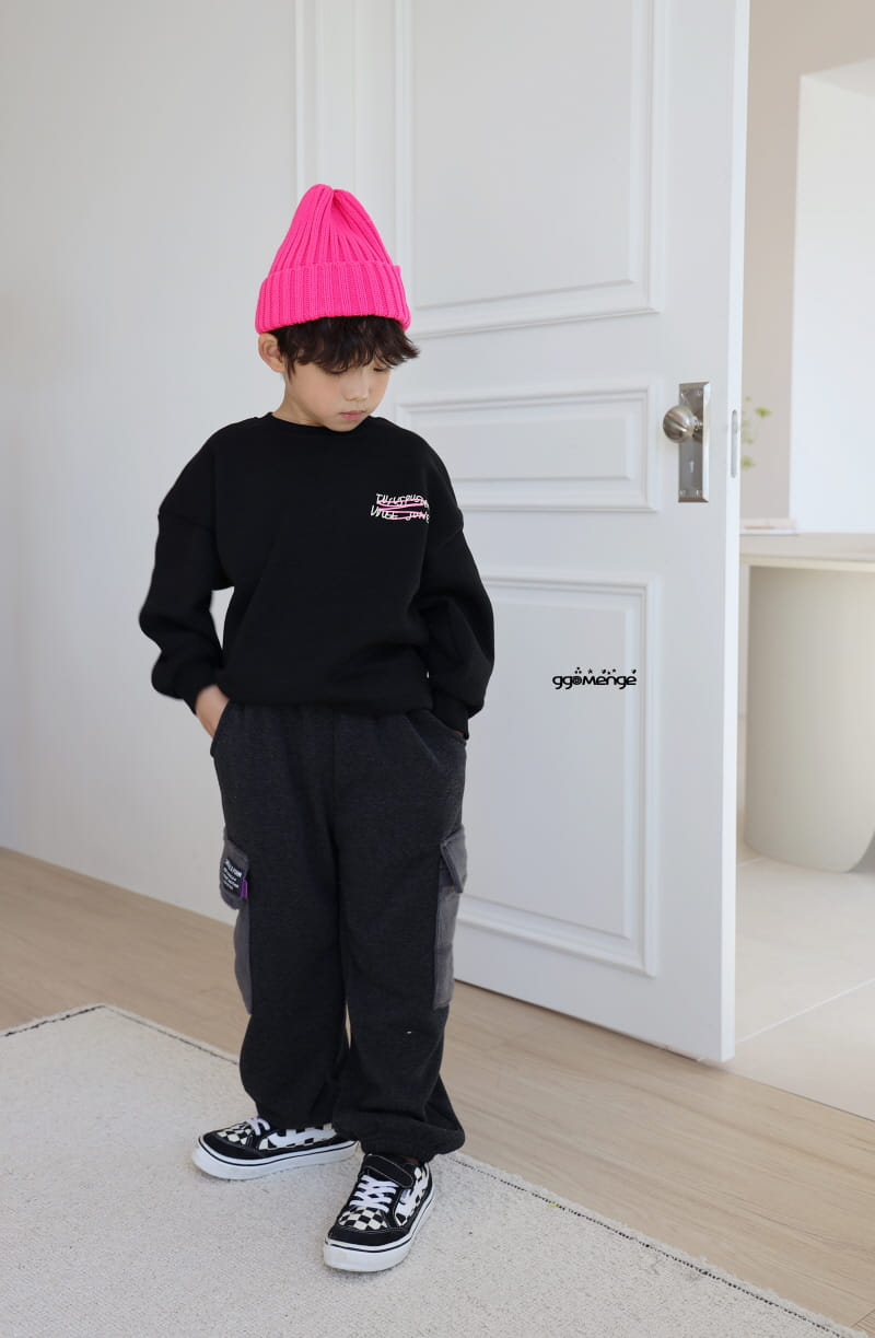 Ggomenge - Korean Children Fashion - #kidsshorts - Number Fleece Sweatshirt - 3