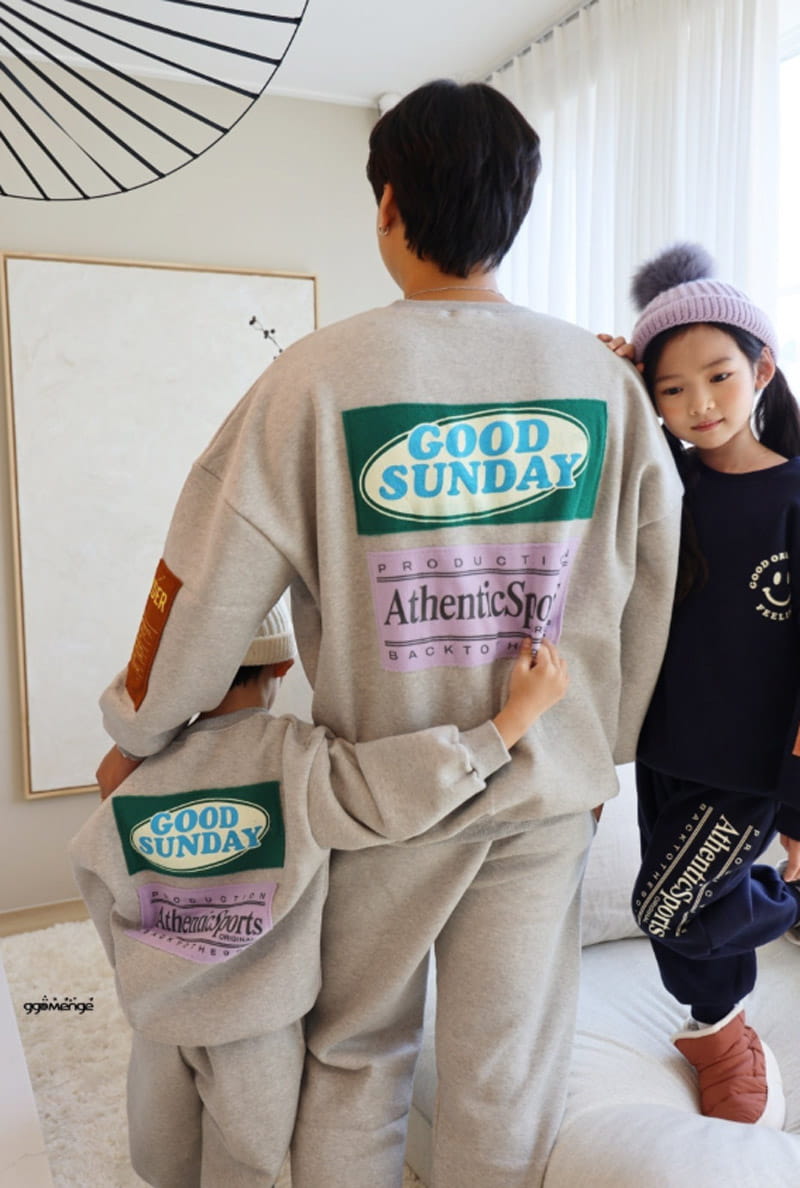 Ggomenge - Korean Children Fashion - #kidzfashiontrend - Adult Sunday Top Bottom Set - 8