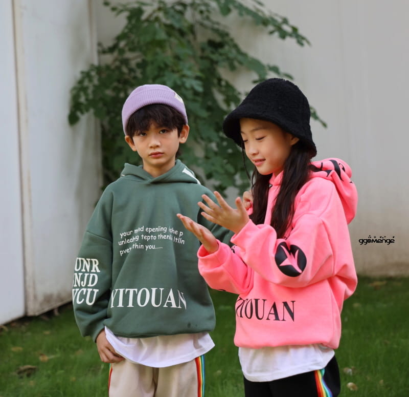 Ggomenge - Korean Children Fashion - #kidsstore - Adult U IN  Hoody Tee - 4