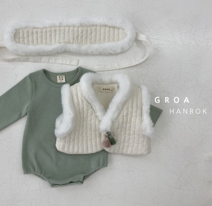 Groa - Korean Baby Fashion - #babyboutique - Boy Hanbok Body Suit Vest Set - 7