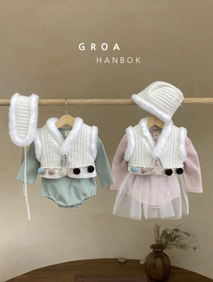 Groa - Korean Baby Fashion - #onlinebabyshop - Quilted Bebe Ear Muffler - 4