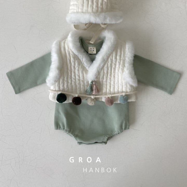 Groa - Korean Baby Fashion - #babyboutiqueclothing - Boy Hanbok Body Suit Vest Set - 8
