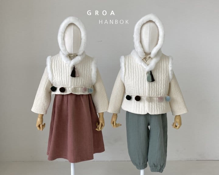 Groa - Korean Baby Fashion - #babygirlfashion - Pom Pom First Birthday Band  - 7