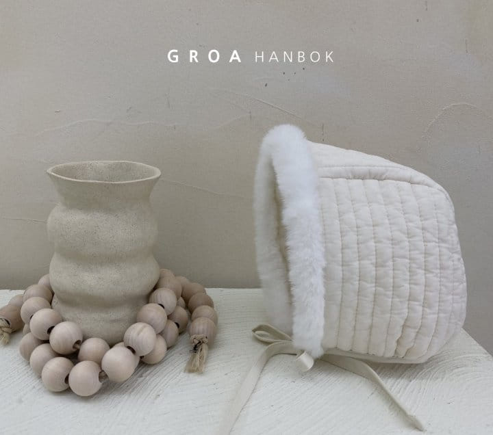 Groa - Korean Baby Fashion - #onlinebabyshop - Quilted Bebe Bonnet