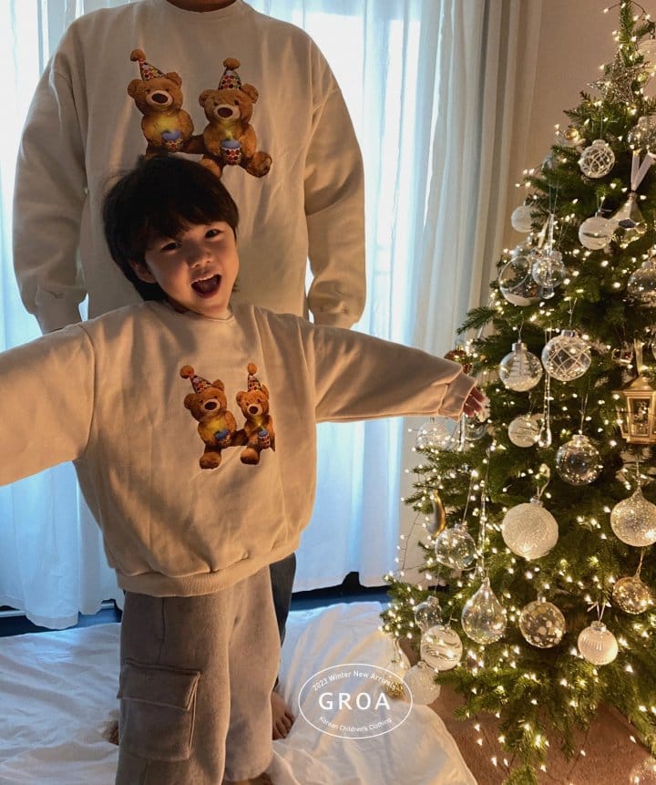 Groa - Korean Children Fashion - #Kfashion4kids - Dad Bear Adult Sweatshirt - 7