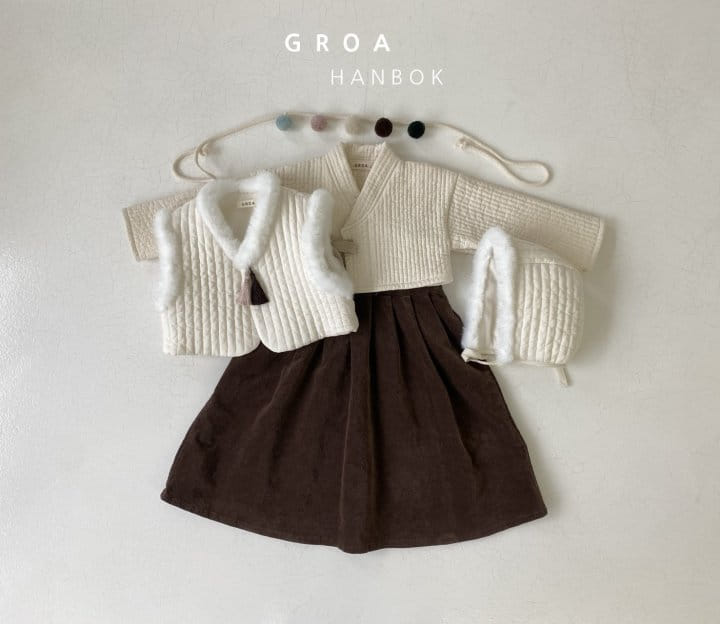 Groa - Korean Children Fashion - #childofig - Girl Hanbok Jeogori One-Piece Set - 11