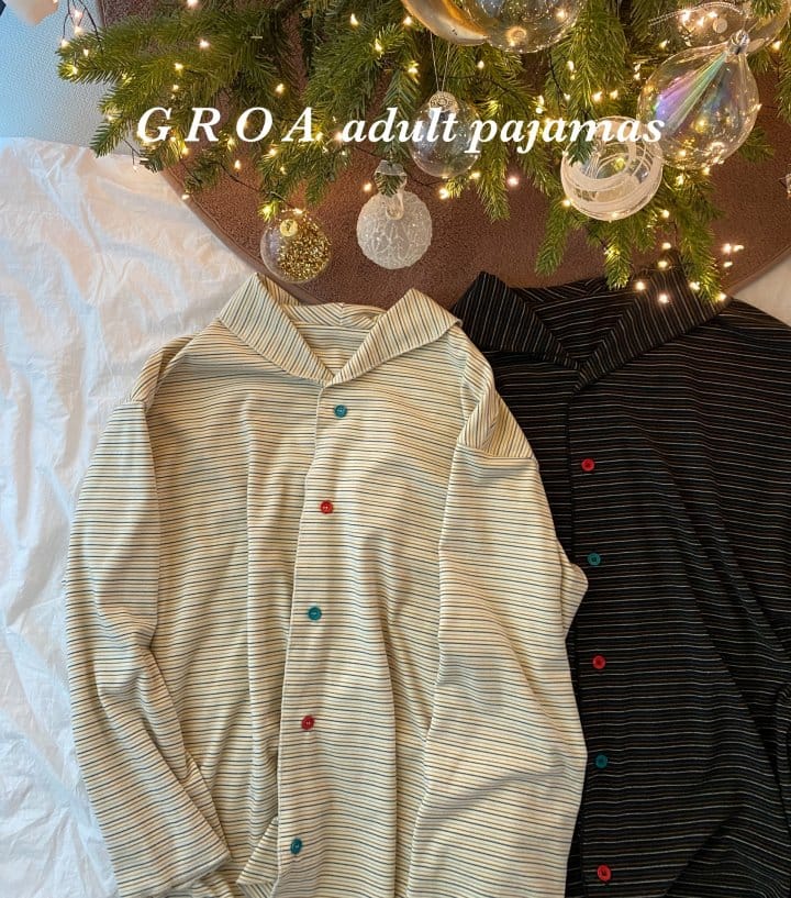 Groa - Korean Children Fashion - #childrensboutique - Mom Adult Pajama - 3