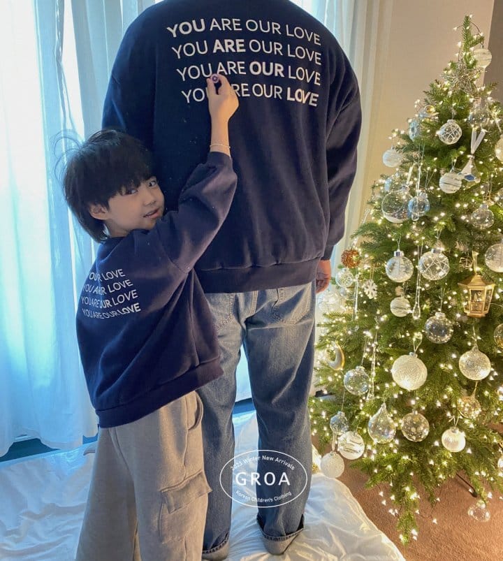 Groa - Korean Children Fashion - #designkidswear - Dad Love Hour Adult Sweatshirt - 5