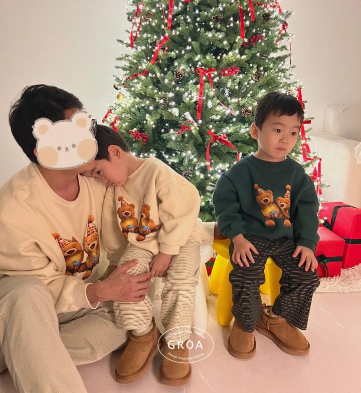 Groa - Korean Children Fashion - #designkidswear - Mom Bear Adult Sweatshirt - 2