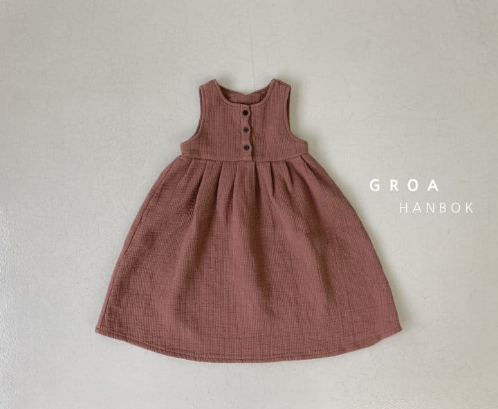 Groa - Korean Children Fashion - #fashionkids - Girl Hanbok Jeogori One-Piece Set - 2