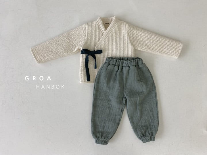 Groa - Korean Children Fashion - #fashionkids - Boy Hanbok Jeogori Pants Set