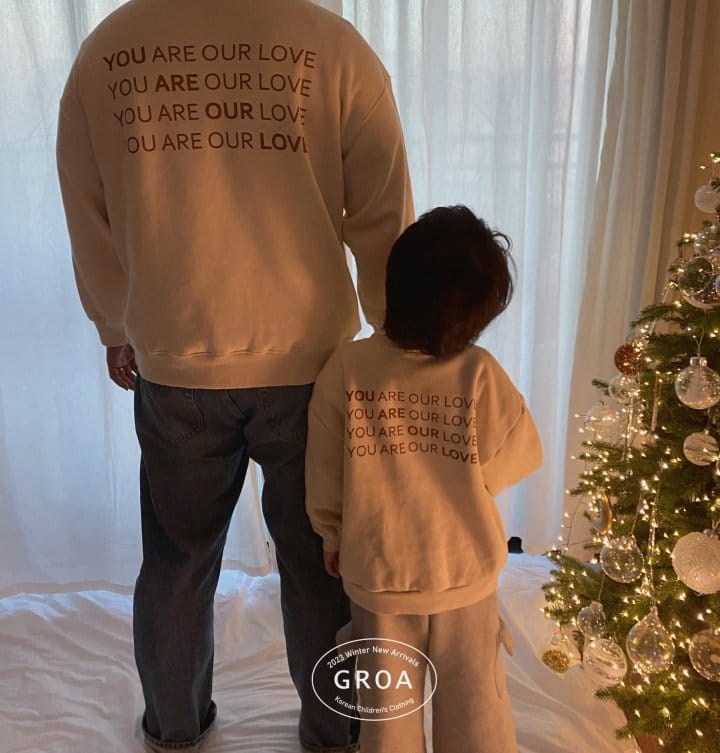 Groa - Korean Children Fashion - #kidsshorts - Dad Love Hour Adult Sweatshirt - 8