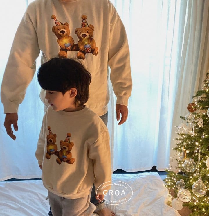Groa - Korean Children Fashion - #kidsshorts - Mom Bear Adult Sweatshirt - 5