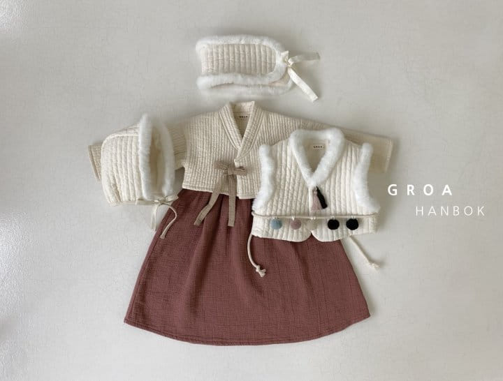 Groa - Korean Children Fashion - #kidsshorts - Girl Hanbok Jeogori One-Piece Set - 3