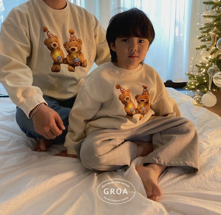 Groa - Korean Children Fashion - #kidsstore - Mom Bear Adult Sweatshirt - 6