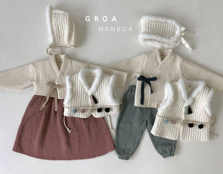 Groa - Korean Children Fashion - #kidsstore - Boy Hanbok Jeogori Pants Set - 4