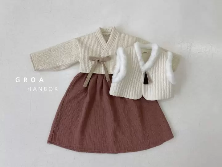 Groa - Korean Children Fashion - #magicofchildhood - Girl Hanbok Jeogori One-Piece Set - 8