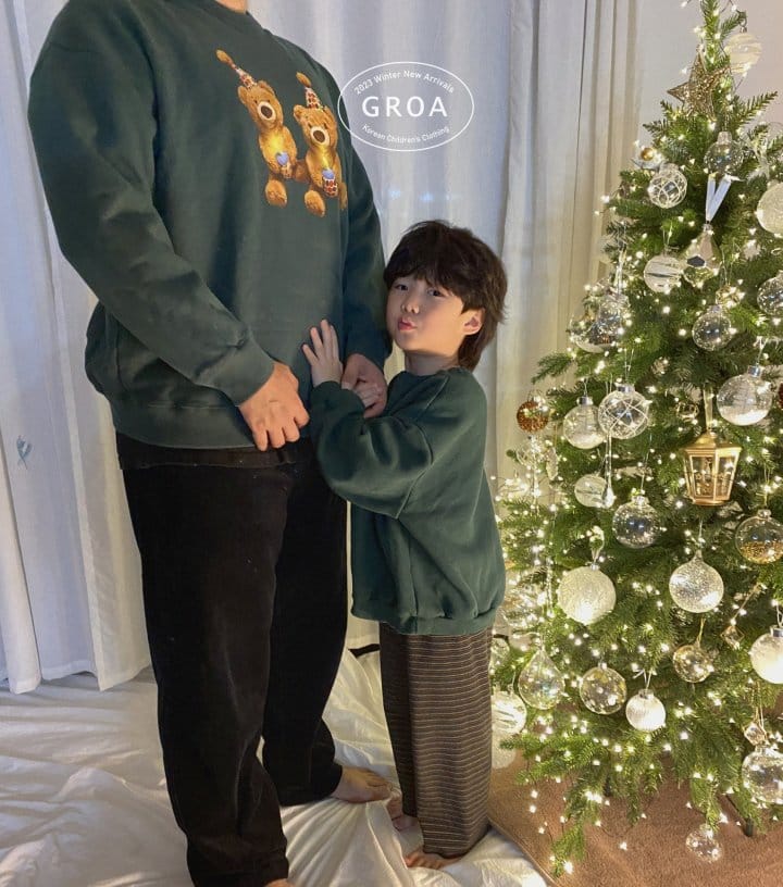 Groa - Korean Children Fashion - #minifashionista - Mom Bear Adult Sweatshirt - 11