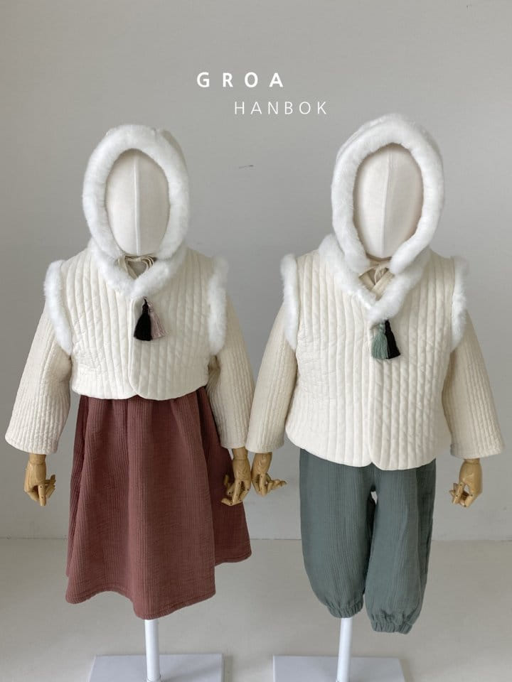 Groa - Korean Children Fashion - #minifashionista - Boy Hanbok Jeogori Pants Set - 8