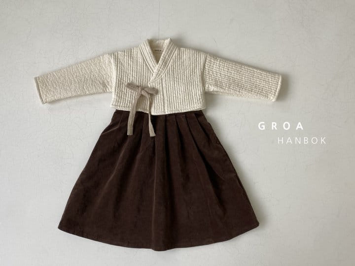 Groa - Korean Children Fashion - #prettylittlegirls - Girl Hanbok Jeogori One-Piece Set - 10