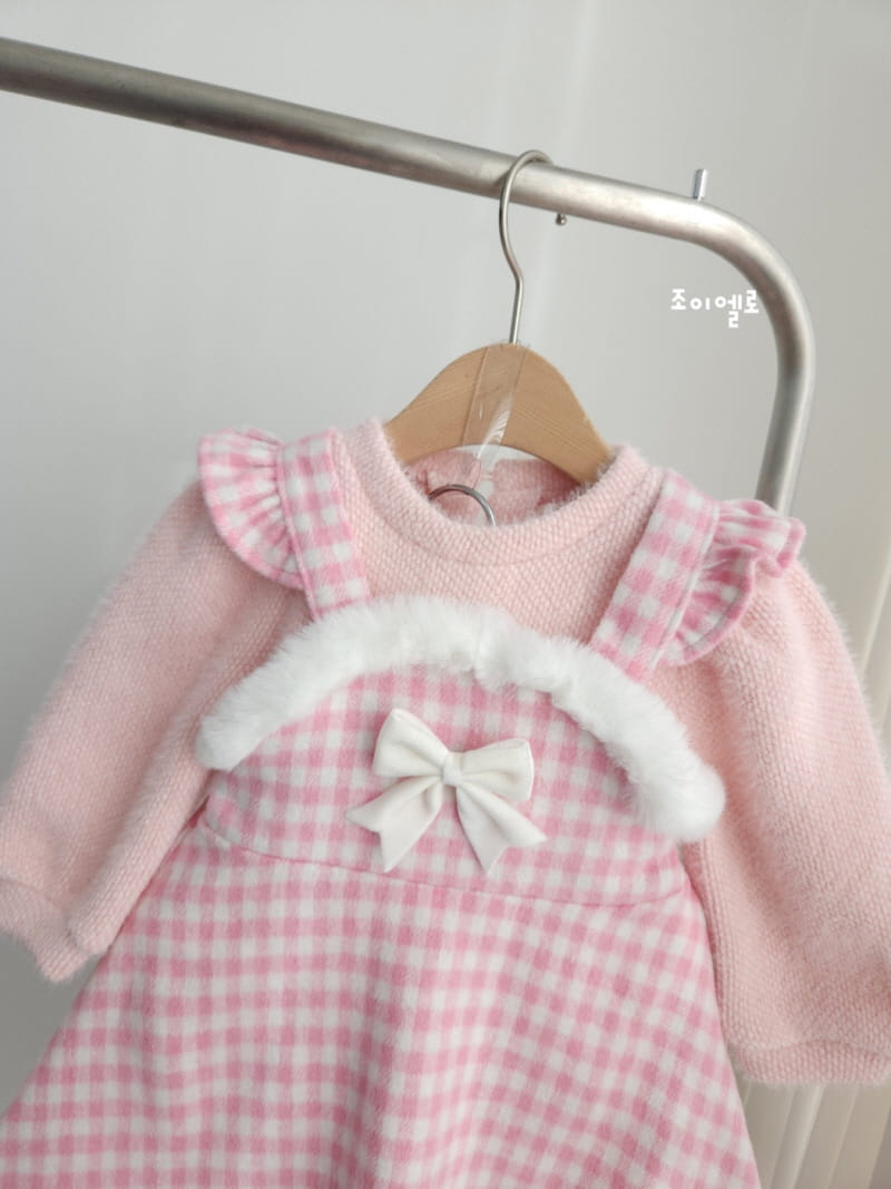 Joy ello - Korean Children Fashion - #childofig - Snow Check One-Piece - 5