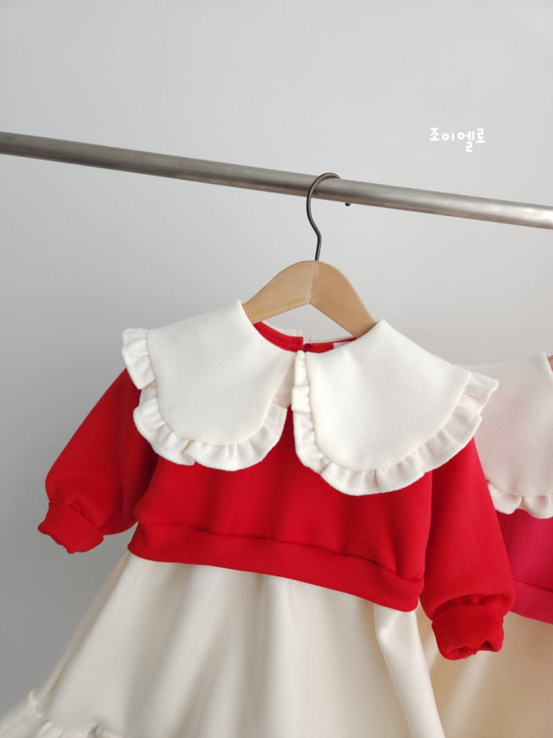 Joy ello - Korean Children Fashion - #childofig - Big Collar W One-Piece - 3