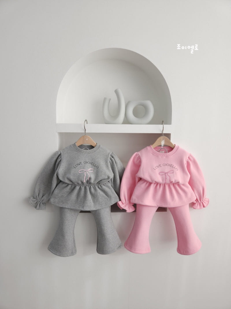 Joy ello - Korean Children Fashion - #designkidswear - Fleece Top Bottom Set