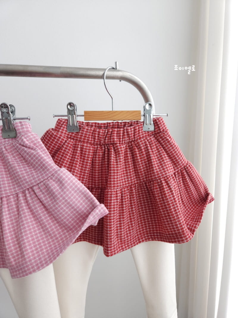 Joy ello - Korean Children Fashion - #kidsshorts - Check Skirt Leggings