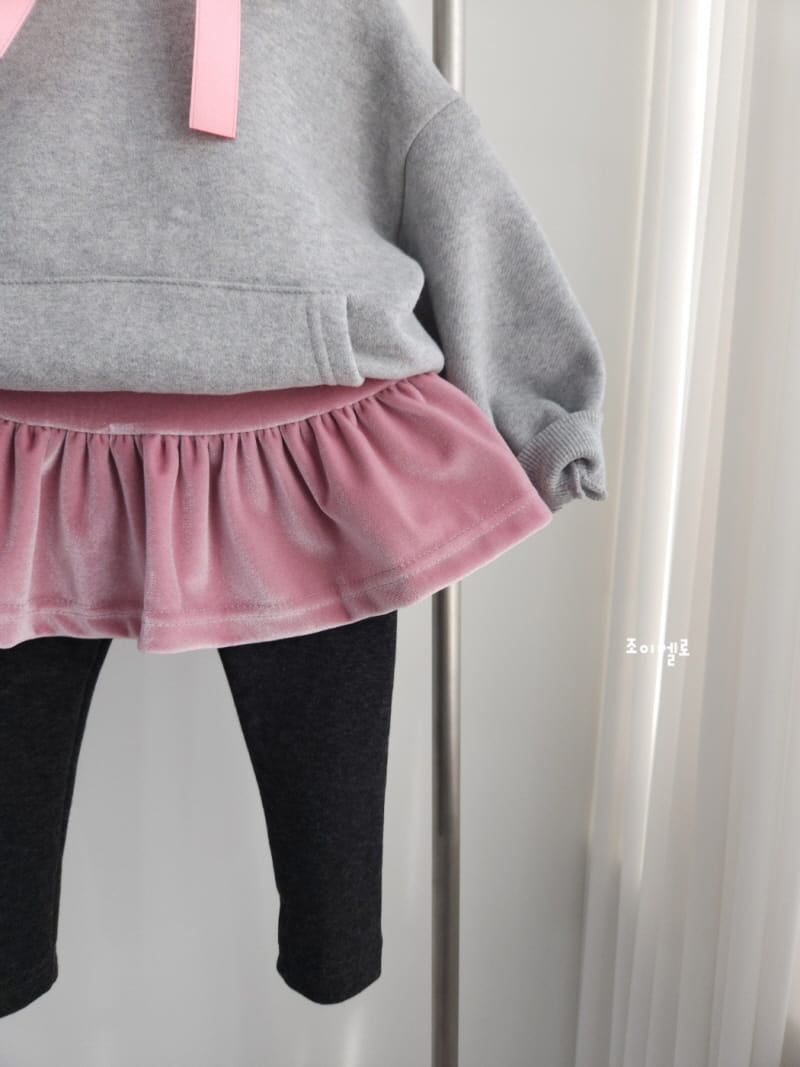 Joy ello - Korean Children Fashion - #littlefashionista - Velvet Fleece Skirt Leggings - 3