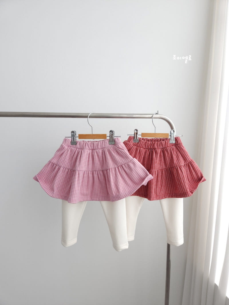 Joy ello - Korean Children Fashion - #prettylittlegirls - Check Skirt Leggings - 8