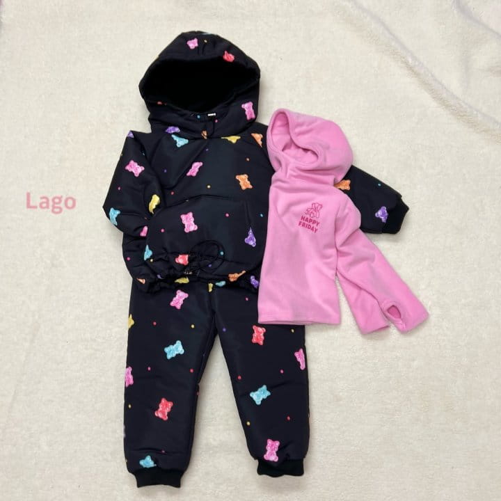 Lago - Korean Children Fashion - #Kfashion4kids - Jelly Bear Ski Wear Top Bottom Set - 5