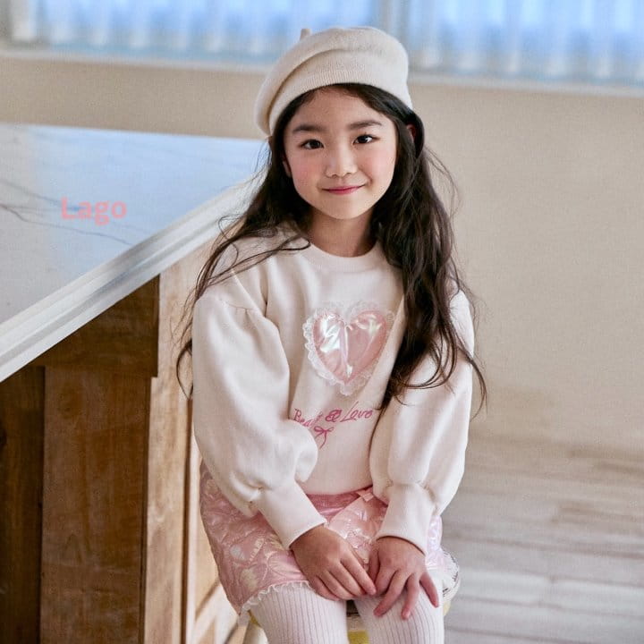 Lago - Korean Children Fashion - #fashionkids - Shy Heart Sweatshirt - 4